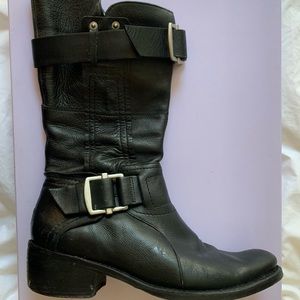 Vera Wang Lavender Chantel BLK TMB Calf Boots Size 8.5
